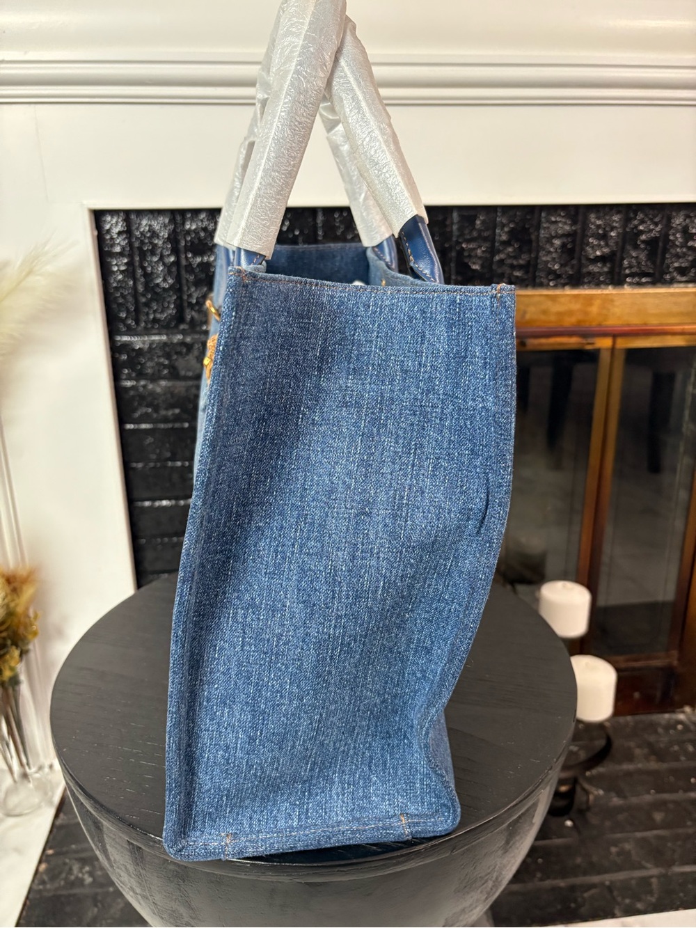 Versace La Medusa Denim Tote - Picture 3 of 14